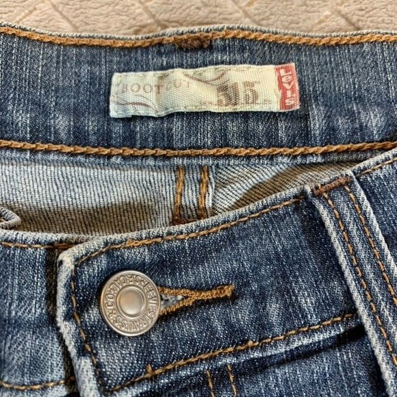 Levis Womens 6 Denim Jeans Blue 515 Boot Cut Mid Rise Medium Wash Stretch - Picture 5 of 12